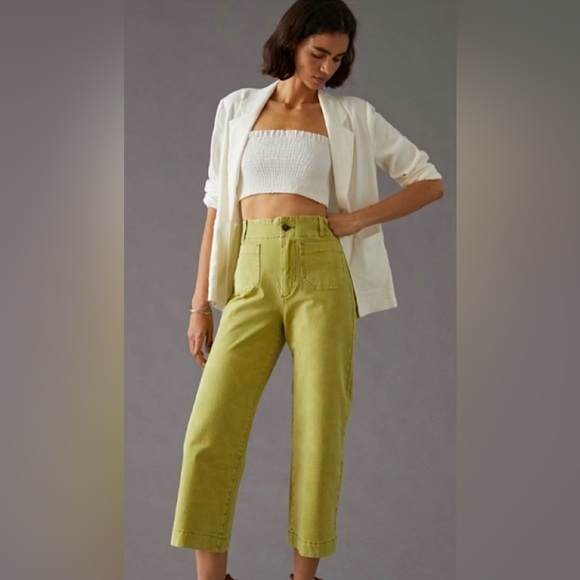 Anthropologie Pilcro Skipper Wide Leg Crop Pants Tie Dye...